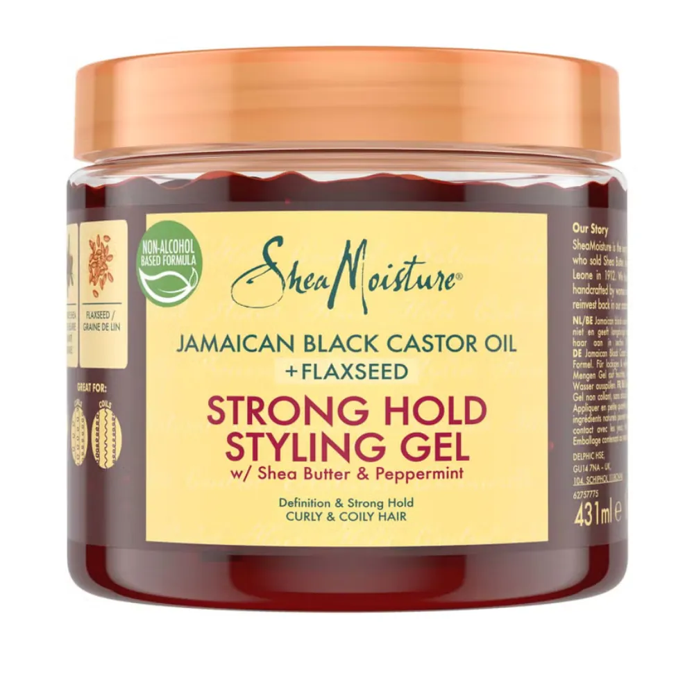 Shea Moisture Jamaican Black Castor Oil Strengthen and Restore Strong Hold Gel 431ml Shea Moisture Jamaican Black Castor Oil Strengthen and Restore Strong Hold Gel 431ml